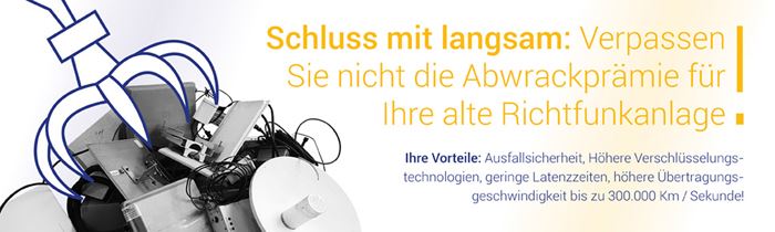 Ruby_Tech_D's tweet image. Abwrackprämie!!!
Wir tauschen schnelle, sichere und kostengünstige Richtfunksysteme gegen Ihre in die Jahre gekommene Richtfunkverbindung aus. 
Sprechen Sie uns einfach an, wir beraten Sie gerne.
rubytech.de