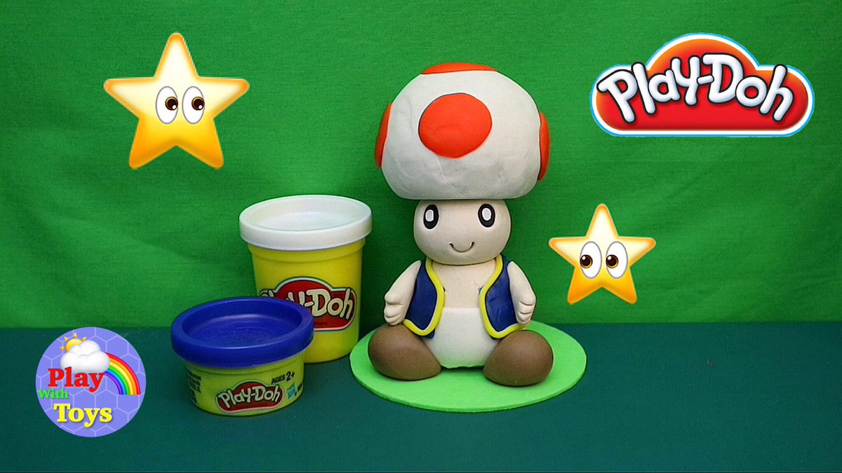 How to make Nintendo’s Mario Bros Character Toad PlayDoh youtu.be/01gogJuewAQ via <a href="/YouTube/">YouTube</a> #Nintendo #playdough #easytutorials