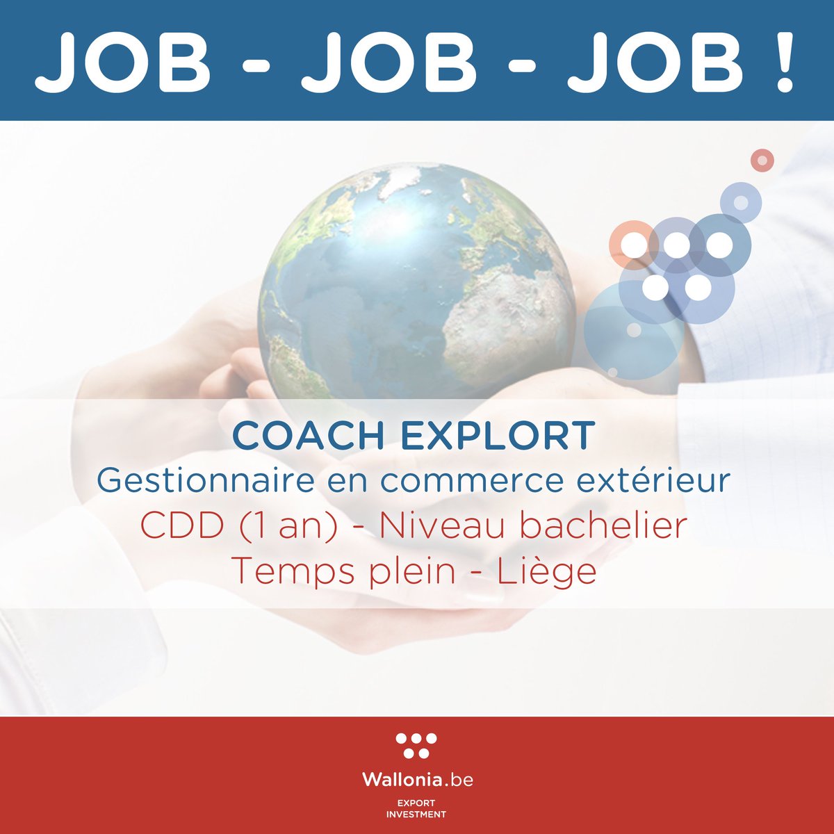 On recrute un Coach <a href="/BeExplort/">Explort</a> !

&gt;&gt; awex-recrute.talent-soft.com/offre-de-emplo…