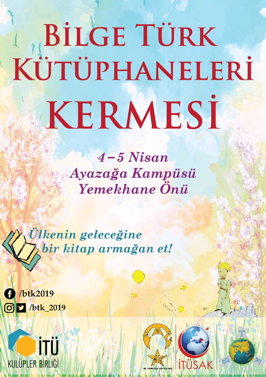 4-5 Nisanda KERMESİMİZE bekleriiz 🥳

Çocuklarımıza umut, ülkenin geleceğine ışık olmak için 2017’den beri yollardayız 🥰 
Yarınlara daha aydınlık bir nesil oluşturmak yalnızca bir kitap uzağınızda 📖 
Kitabını al gel sen de tebessümlerine ortak ol 🥰

#kermes #itü #kitaplar