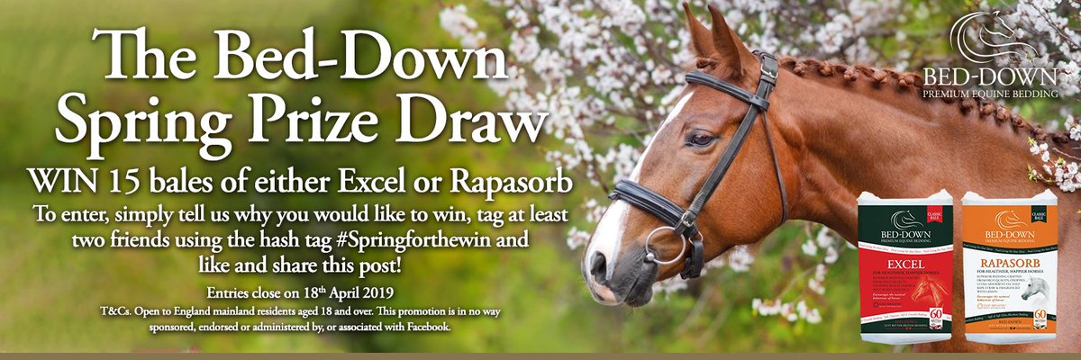 beddownbedding's tweet photo. ๐COMPETITON TIME ๐Have you entered our Spring #prizedraw to #win 15 Classic (20kg) bales of Bed-Down Excel or Rapasorb bedding? Just head over to our FB page to enter https://t.co/4PRgoahoCC #springtowin #beddown #competition #betterbritishbedding #equestrian #horses #equine https://t.co/YKbasuZ70e