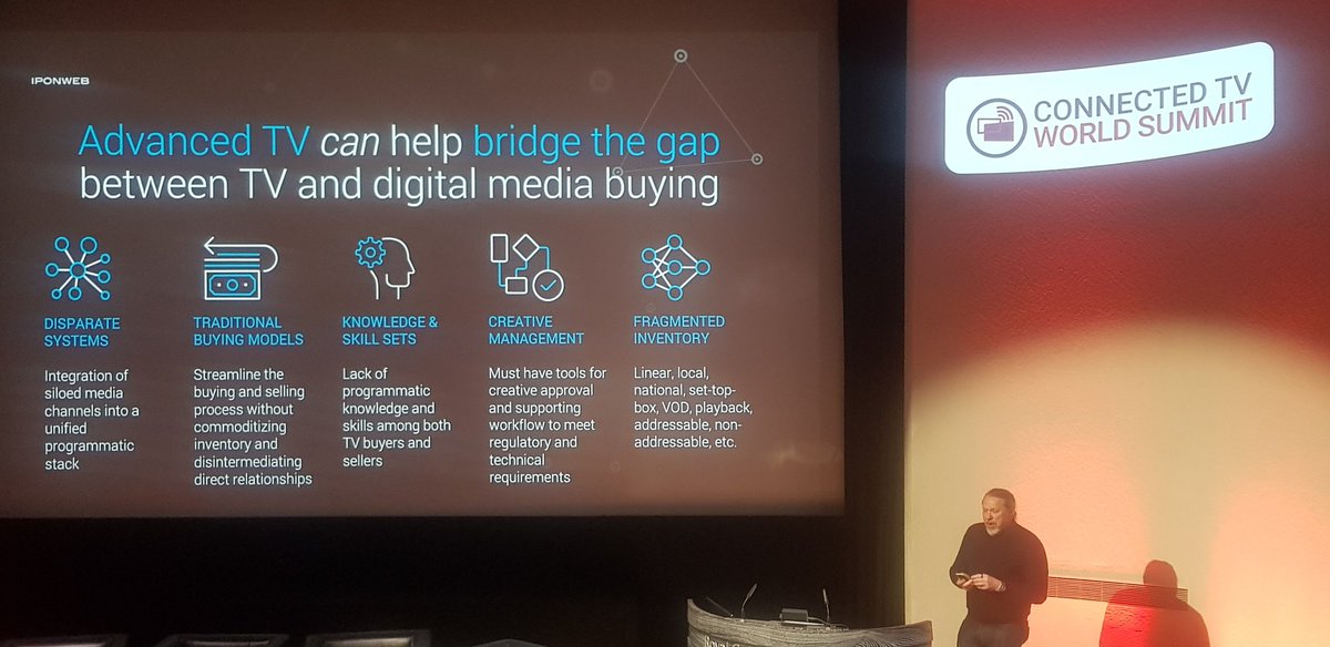 #CTVS19 Brian Golbere from <a href="/IPONWEB/">IPONWEB</a> giving a great insights of Advanced TV
