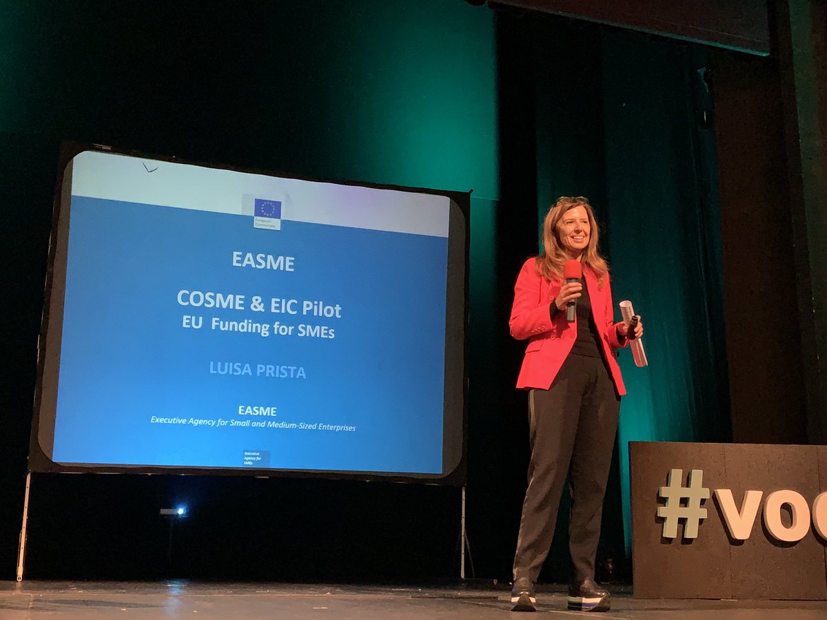 RebecaDeSancho's tweet photo. @easme Head of Department Luisa Prista encouraging entrepreneurs, in ICT &amp; innovation sectors, to apply for EU funding in the Balkan region&amp; highlighting success stories funded by @EU_Commission #voogle2019 conference #Varazdin #EENcanhelp @EEN_EU @EU_EIC @EU_Growth https://t.co/HlhPWxhQ6q