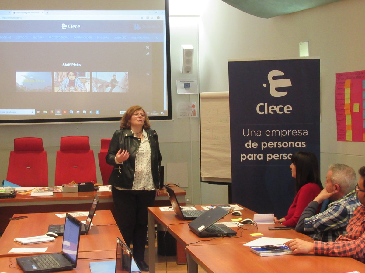 lanzaderaOU's tweet photo. @CleceSocial visita @lanzaderaOU 
Flavia, responsable de RRHH de #Clece -#empresadepersonasparapersonas-, nos ha hablado de sus valores y las pautas a tener en cuenta en un proceso de selección. ¡Muchas gracias!
@FundacionSMLRPH @fundacionTef  @OurenseConcello @fondosocialeeu https://t.co/AYRwZ6ej93