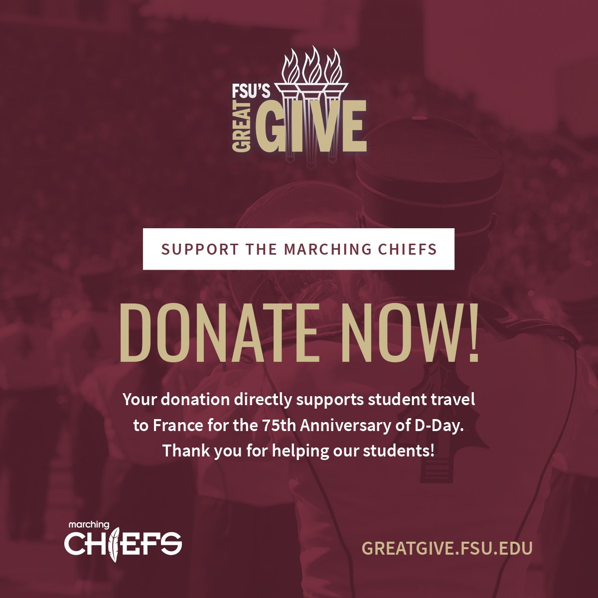 Help our students make the trip to Normandy for the D-Day Parade. Please donate to our Great Give page starting at 9a. Thank you.
tinyurl.com/y36q4uyb