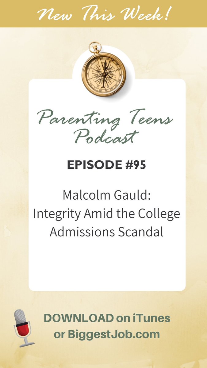 In this week's #ParentingTeens podcast, Malcolm Gauld, <a href="/malmanac/">Malcolm Gauld</a>,  talks about Integrity Amid the College Admissions Scandal, ow.ly/gt9O30oe82U #hydefamily #collegeadmissions #collegescandal