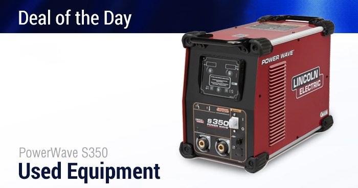 Today's Used Equipment Offer:  The Power Wave S350 includes Lincoln Electric's performance technology inside and out to ensure optimized performance on almost any application ........ $2,100   More > buff.ly/2QIOtUZ 
#LincolnWelders #Welder #TIG #MIG #FluxCored