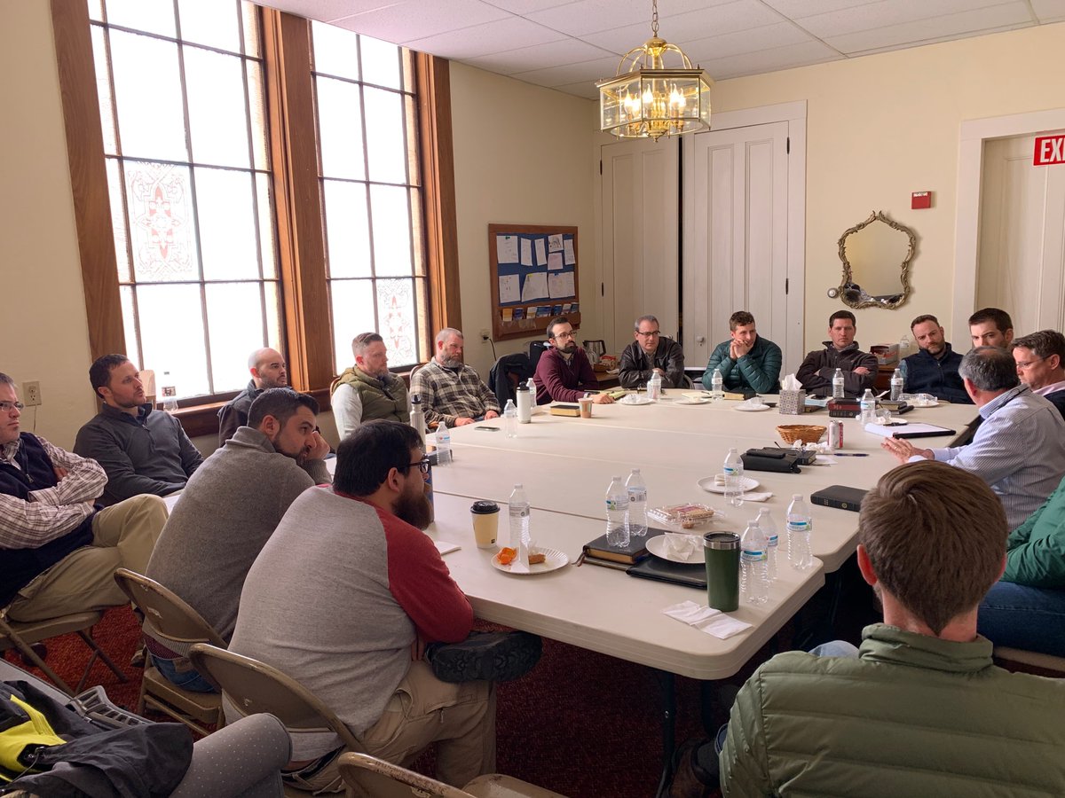 NETScenter's tweet photo. On Monday, NETS Network pastors from throughout New England met at the historic Quechee Church in Vermont. Praise God for the extraordinary work he is doing through the ordinary means of grace administered by these gospel-proclaiming pastors. https://t.co/7E0XkUmPiQ