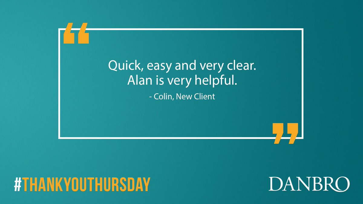 DanbroGroup's tweet photo. It's a thrill to receive such positive comments from #NewClients. Thanks for your #feedback, Colin & well done Alan! π
To learn more about what #Danbro could do for you & your business, call us now on 01253 600140, or visit our website: https://t.co/i4PM5dqWPA
#ThankYouThursday https://t.co/2iygGeZLbj