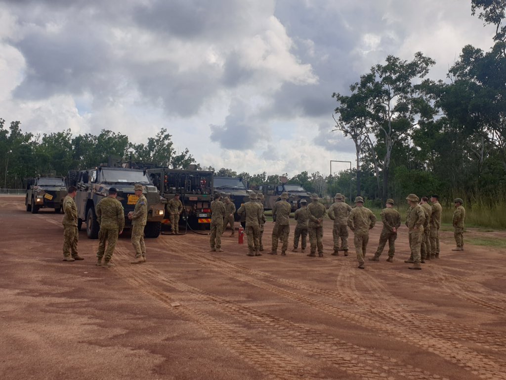 The Brigade’s first BUSHMASTER driver course of the year concludes this week. Great initiative from the instructors today to complete a DP familiarisation, increasing trainees understanding of the tactical requirements for their new role. #ArmyInMotion #BrilliantAtTheBasics