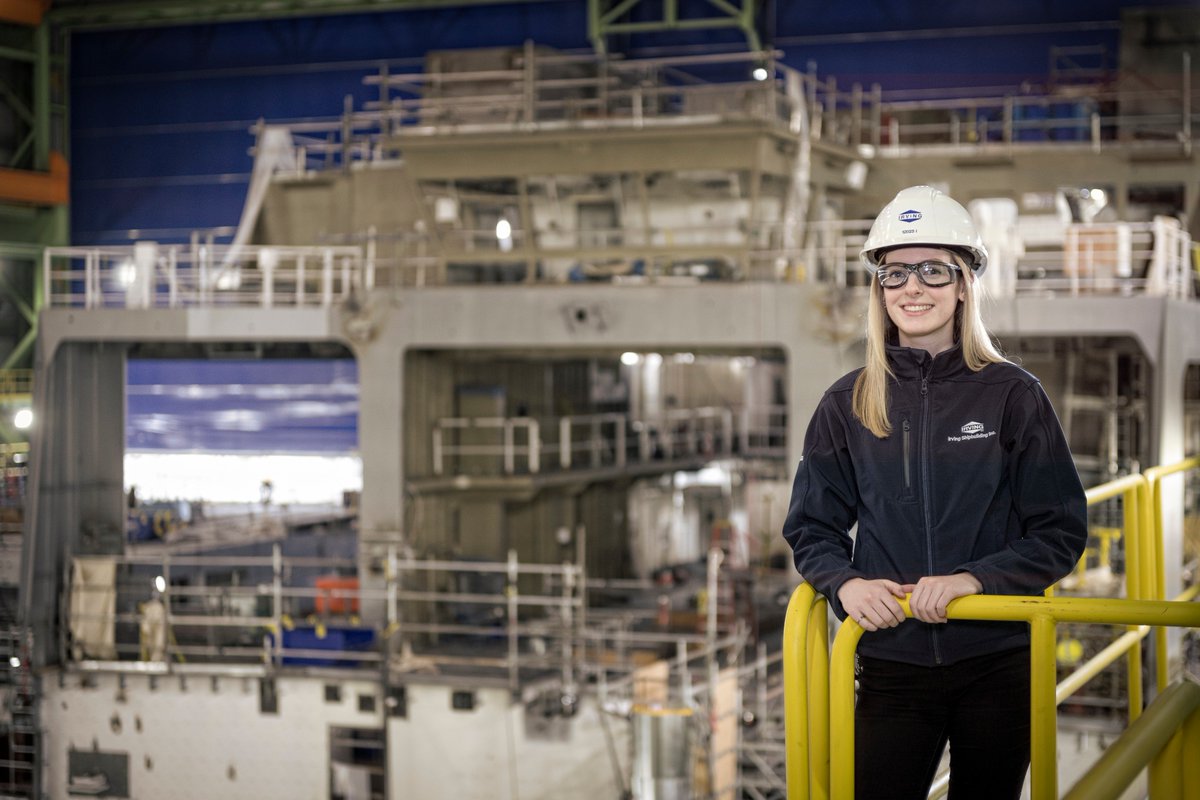 Meet Jessica Lockhart, Assistant AOPS Project Manager at Halifax Shipyard. An Industrial Engineer, Jessica manages our contract with @LockheedMartin Canada, the Command & Surveillance Systems integrator on the @RCN_MRC new class of AOPS #NationalEngineeringMonth