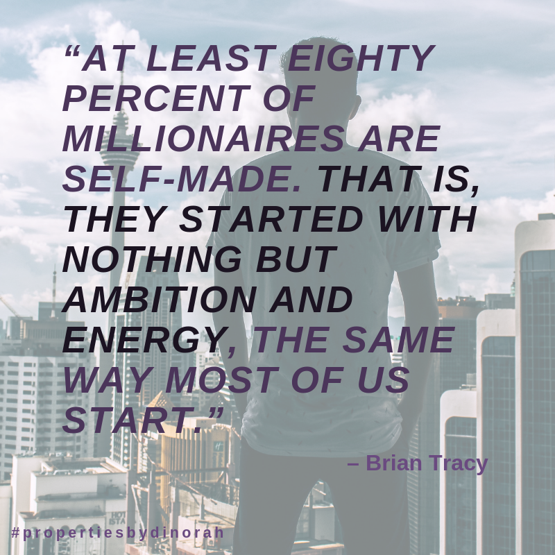 DiCarmenate's tweet photo. “At least eighty percent of millionaires are self-made. That is, they started with nothing but ambition and energy, the same way most of us start.” – Brian Tracy
#RealEstate #RealEstateAgent#Realtor #RealtorLife #HouseHunting#HomeSales #Property
#Propertiest #financialfreedom https://t.co/zXdq1a0I0R