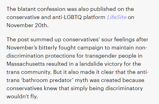 I tiny bit more on that here, and a snippet from 'lifesitenews' an anti-lgbt, conservative-christian outlet.12/?