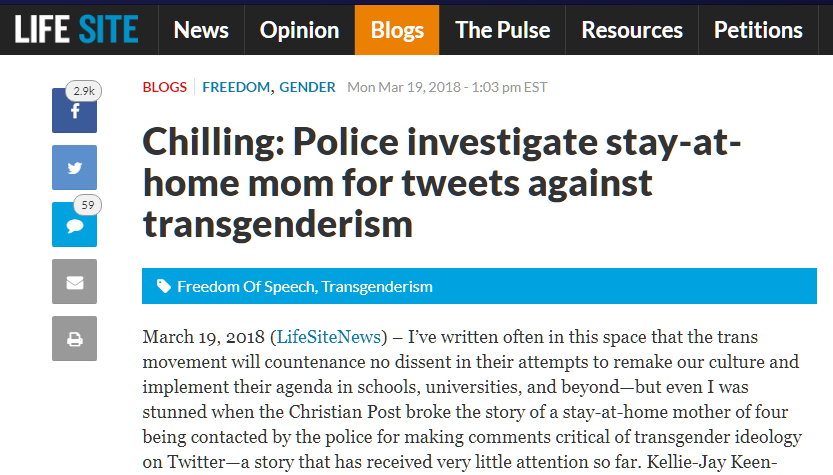 I tiny bit more on that here, and a snippet from 'lifesitenews' an anti-lgbt, conservative-christian outlet.12/?