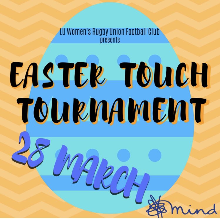 We hope you a ready to join us today in our super fun Easter Festive Touch Tournament for <a href="/MindCharity/">Mind</a> Starting at 17:00pm! 🐣🐰🍫