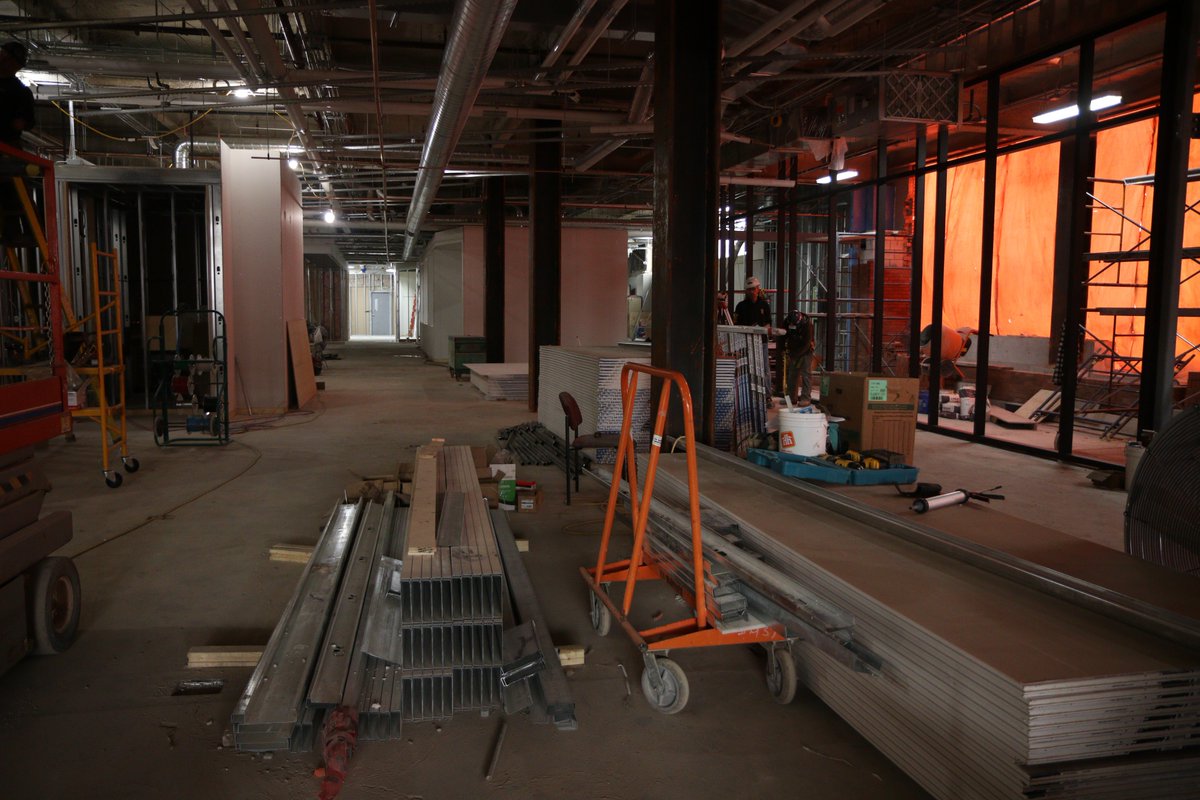 MIP_Hamilton's tweet image. Construction is progressing in our Garage@MIP innovation space! As we count down to @forgemcmaster &amp;amp; @if_hamont moving into their new home, the team from @iramcdonald is creating a dynamic makerspace, open work areas, lounge, offices, and much more. #HamOnt @MIP_Projects