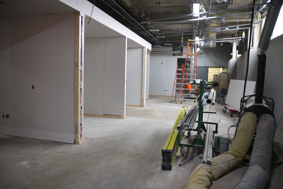 MIP_Hamilton's tweet image. Construction is progressing in our Garage@MIP innovation space! As we count down to @forgemcmaster &amp;amp; @if_hamont moving into their new home, the team from @iramcdonald is creating a dynamic makerspace, open work areas, lounge, offices, and much more. #HamOnt @MIP_Projects