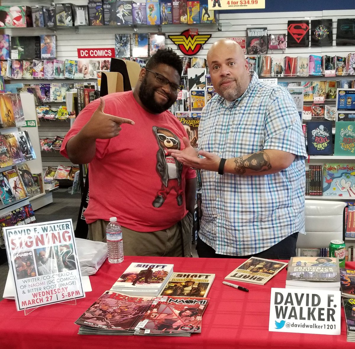 cparadize's tweet photo. Big THANK YOU to @DavidWalker1201 &amp; everyone who attended our signing last night!

#CollectorsParadise #Naomi #BitterRoot #CPsigning #CPevents https://t.co/Z4sGcADy1S