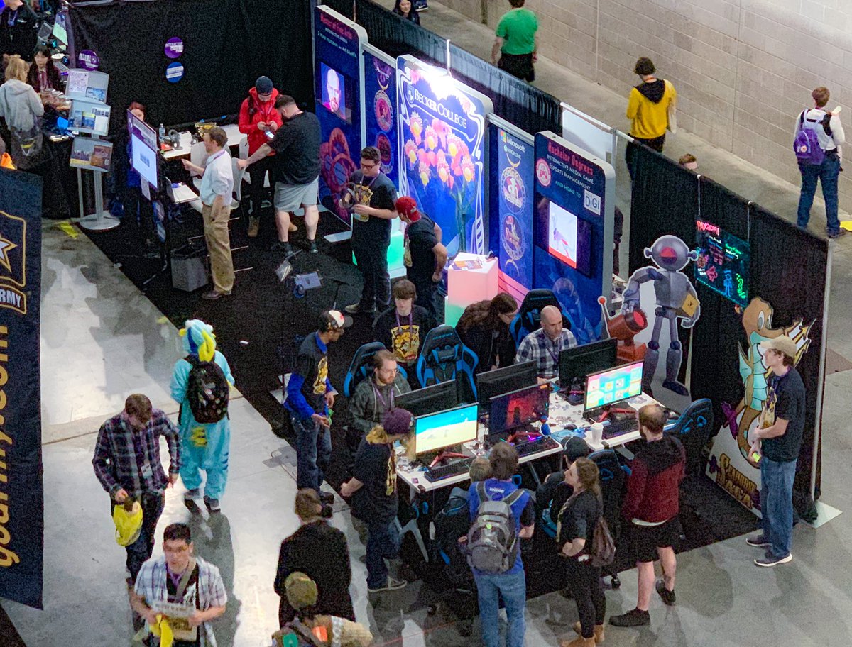 BeckerMfa's tweet image. We’re up and running! Stop by and learn more about the brand new MFA in Interactive Media degree at Becker College! Test student games, get a portfolio review, and apply to the program at booth #10058 (near the MTG and US Army booths!)
#gamedev #highered #highereducation #MFA