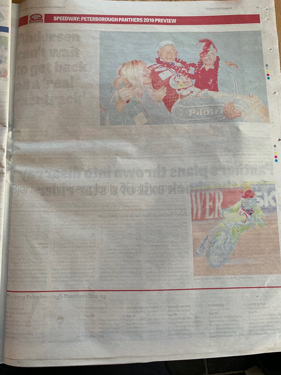 MattP147's tweet photo. Picked up the ⁦@peterboroughtel⁩ to read up on the speedway and found the print like this, unreadable! https://t.co/hnasDZtQ1w