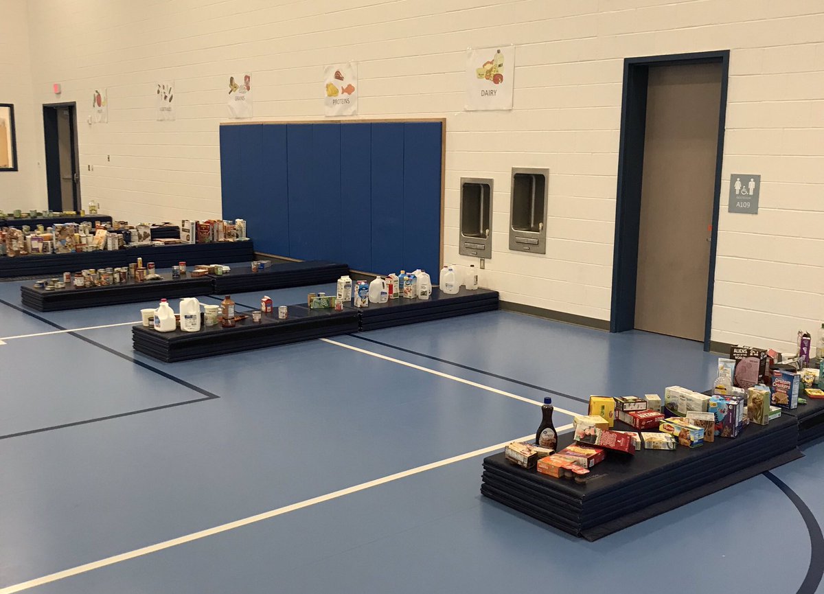 jbdeyPE's tweet photo. Finishing up Nutrition Month. Using the Fooducate app to evaluate food from the grocery store we created in the gym. @SheilaVBHPE @JbdElem @BethBianchi https://t.co/ZTXWMCV9LL