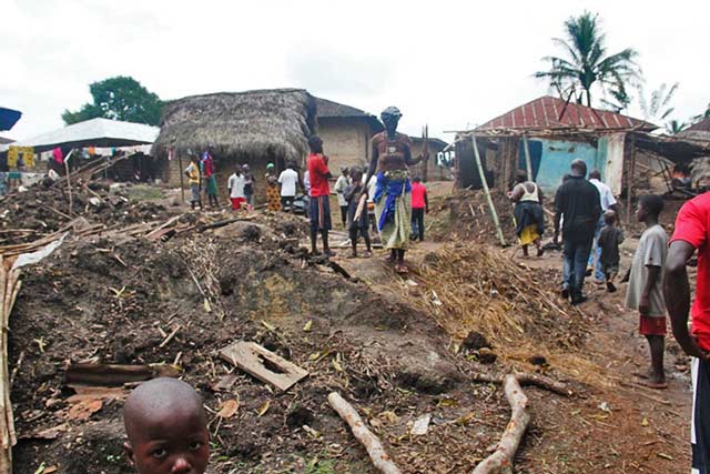 123Hardworker's tweet photo. My village just got destroyed over the course of the Civil War.  Need to come back better than ever. #sierraleonestrong https://t.co/s8oAi0RAv3