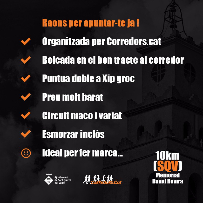 Cursa_SQV's tweet photo. Organitzen @corredors @ajsantquirze https://t.co/y4dcCIl8pI
