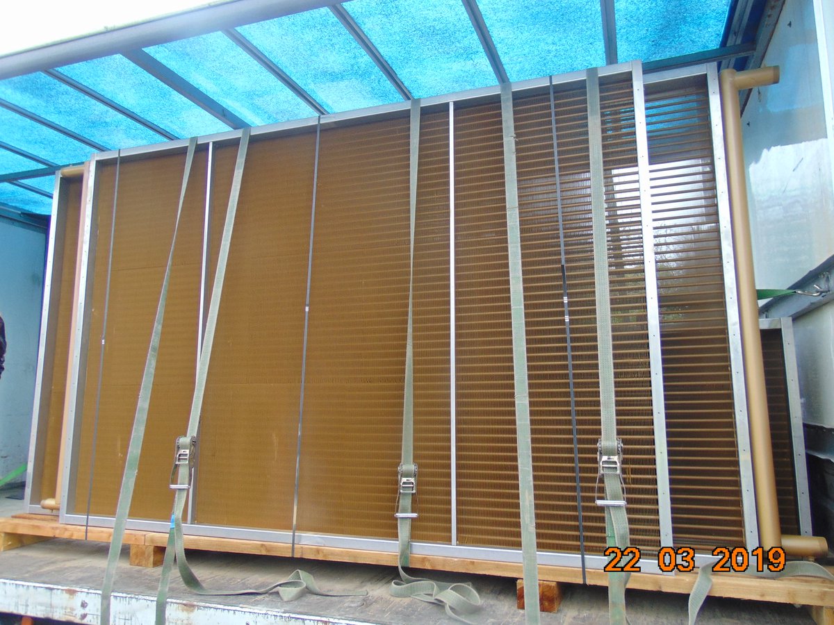 Some AHU Coils protected with our Bronz-Glow Product. These are for a good customer in the Midlands for one of their projects. The lads have as usual done a great job. #AHU #HVAC #AntiCorrosion