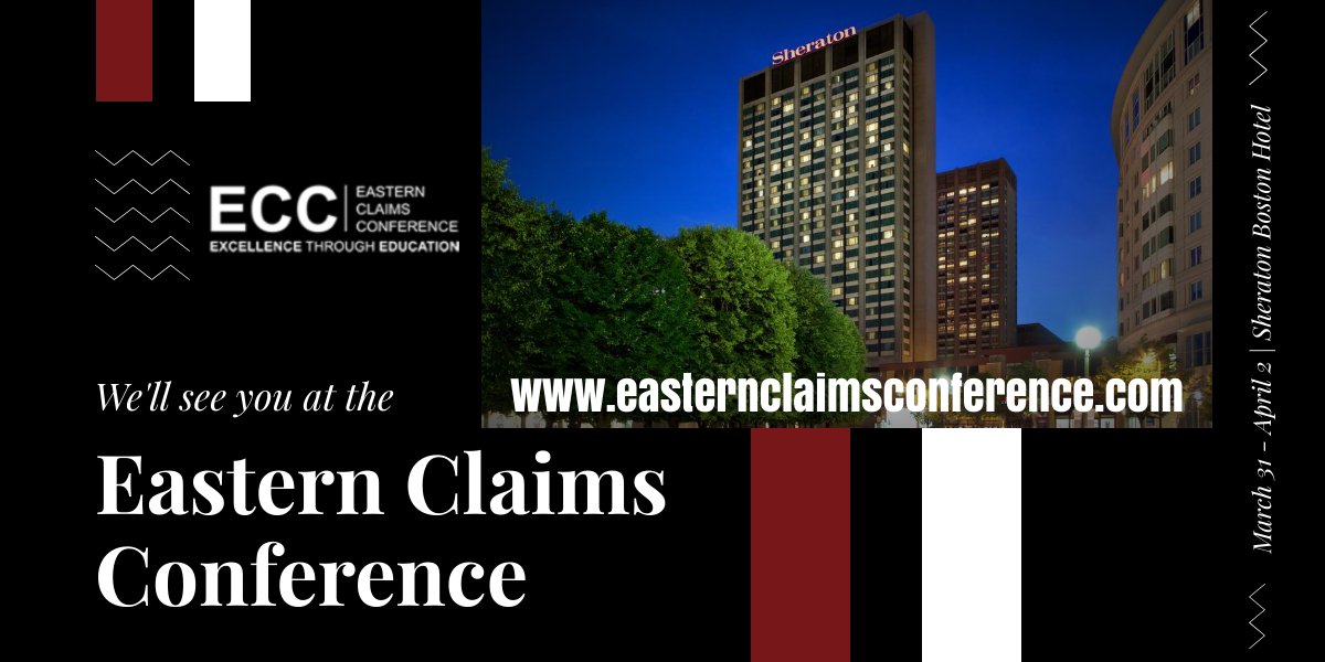 #ECC2019 is in THREE DAYS! And, it's not too late to register!
easternclaimsconference.com
March 31 - April 2 | Boston, MA
#claims #disability #insurance #workerscomp #insurancefraud #insurancelaw #easternclaimsconference #disabilityclaim #conference #continuingeducation #CEcredits