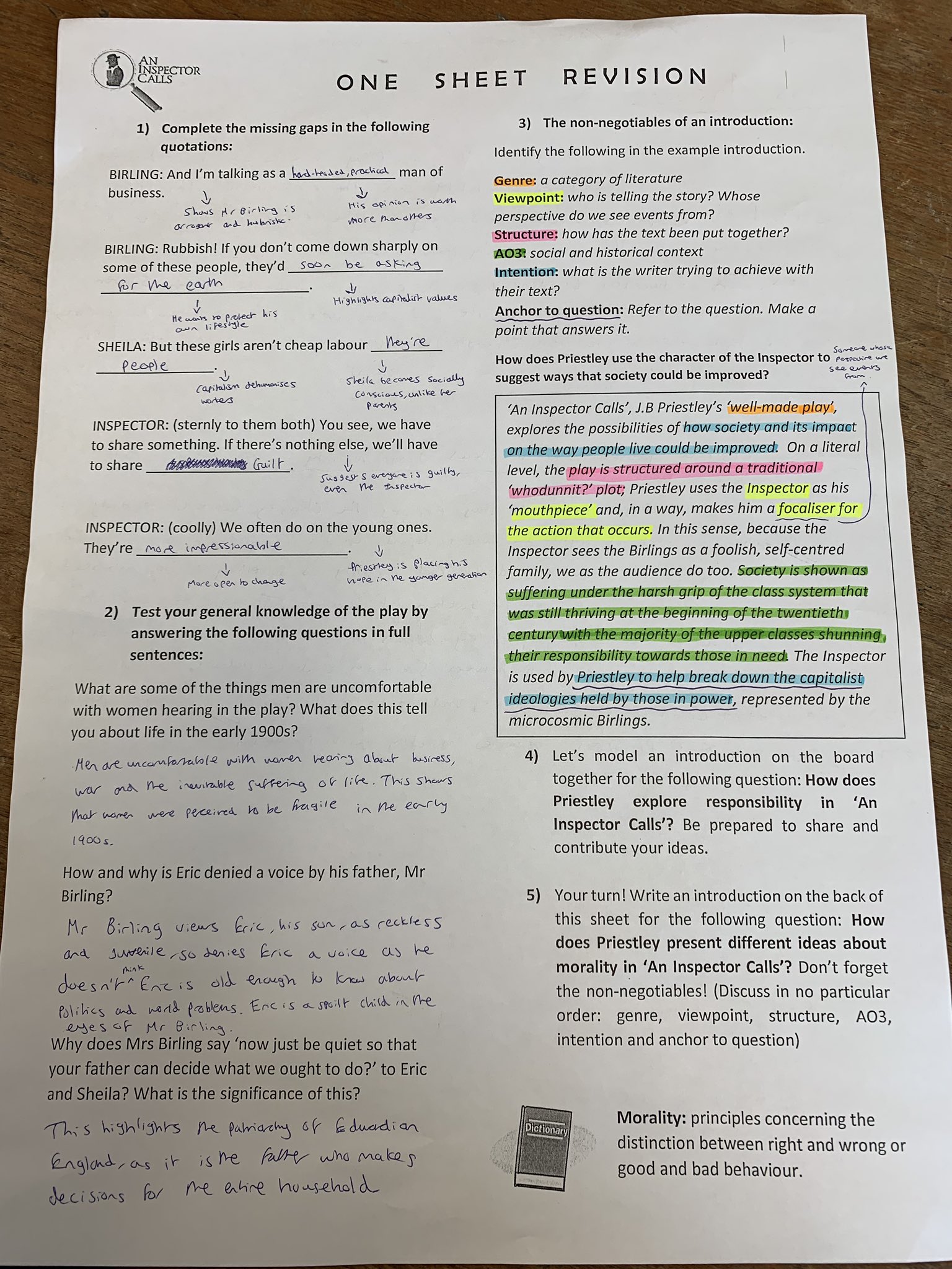 Stuart Pryke My Attempt At Decluttering Revision Seemed To Go Down Well And Got A Thumbs Up From Year 11 Today Great To See Them Experimenting With The Non Negotiables Of