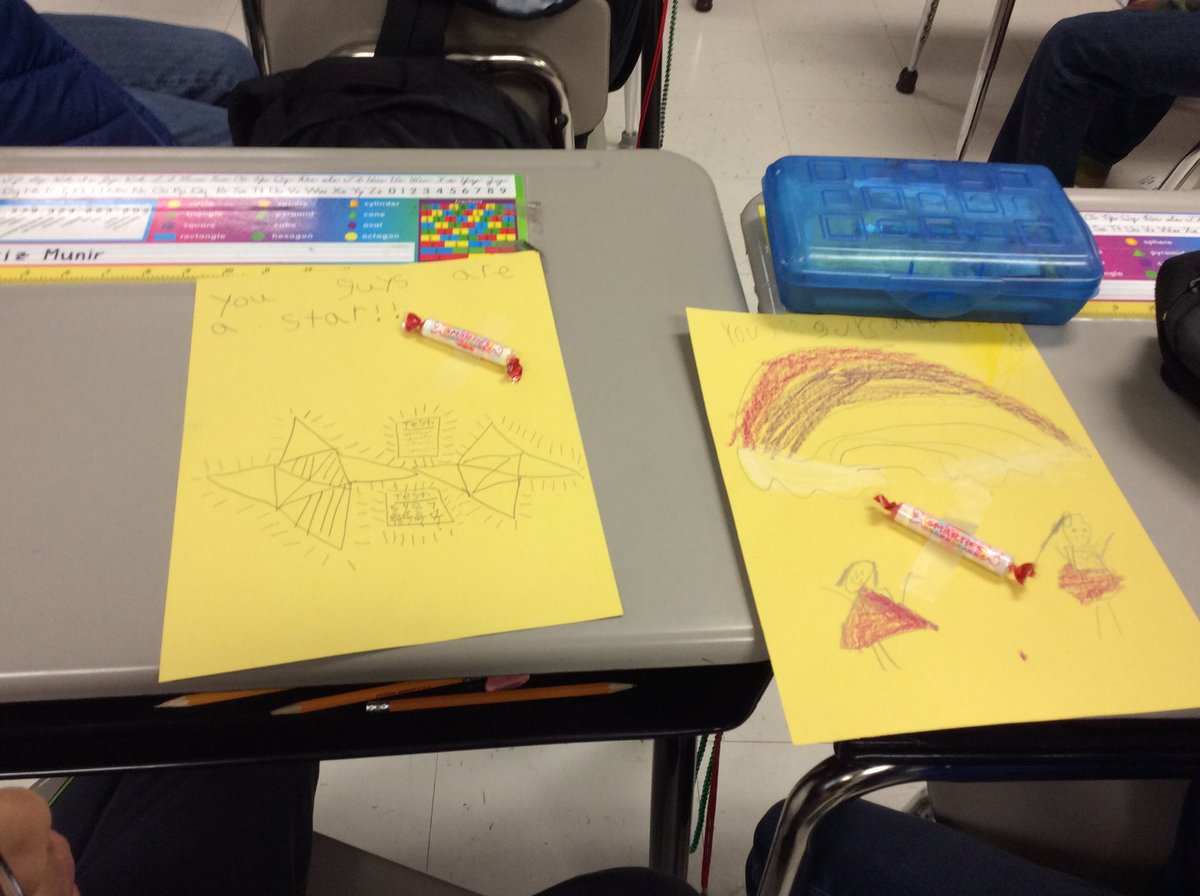 shollis0301's tweet image. ⁦@CSDSenators⁩ ⁦@DrKellyGreen⁩ We had k and 1st  grade classes adopt a 3rd and 4th grade class to encourage them on during SBAC Testing. I stumbled upon a delivery today. #northrocks #csdchat