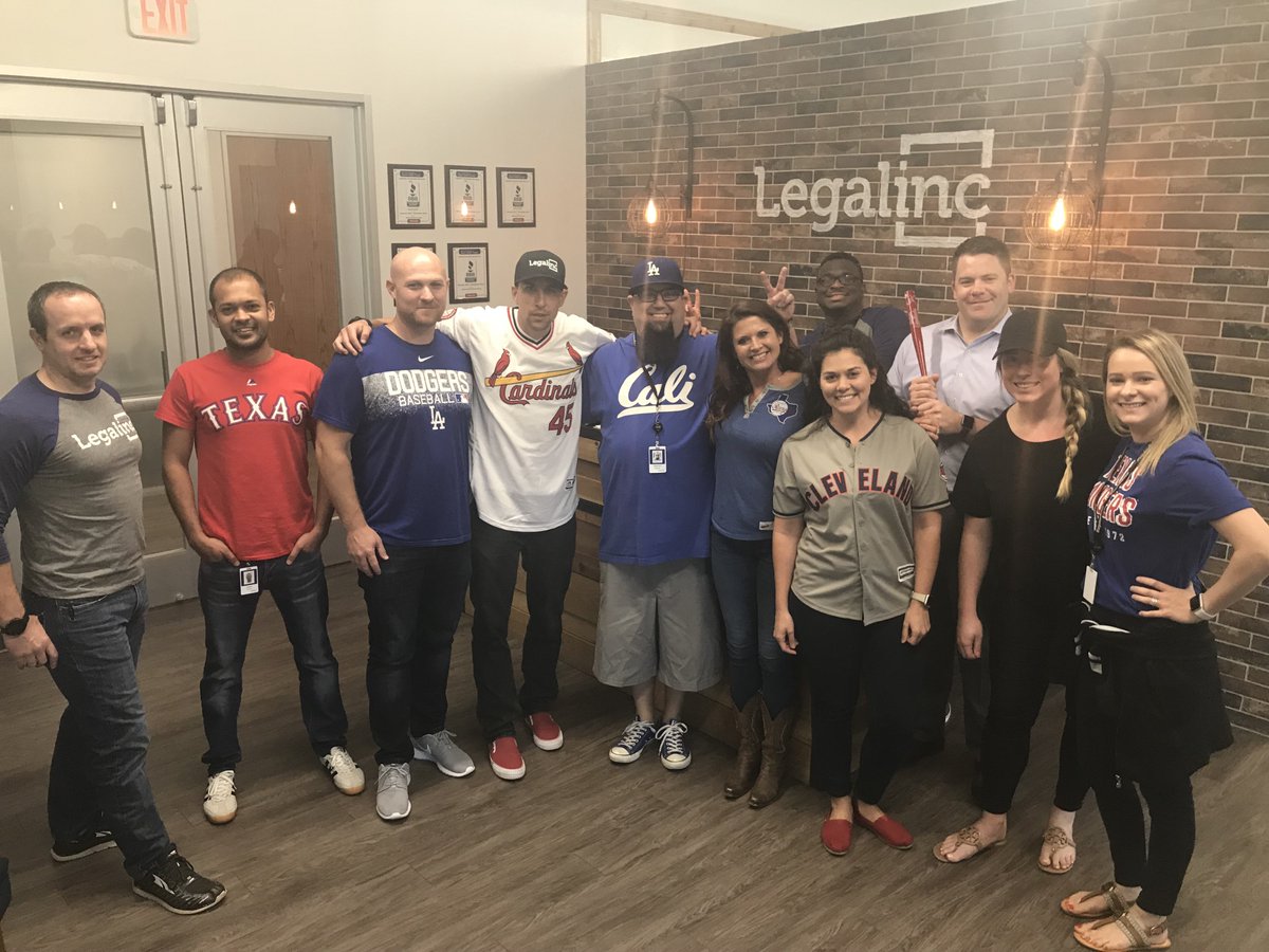 LegalincCS's tweet photo. Take me out to the ball game! The Legalinc team is excited about the start of baseball season. Tell us what team you're representing! https://t.co/5vHvAAhRIz