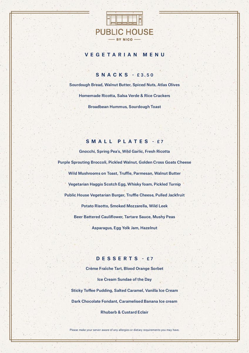 With a new season brings new flavours and ingredients here at Public <a href="/publichousenico/">Public House By Nico</a> . Why not take a look at our updates menus 🍴