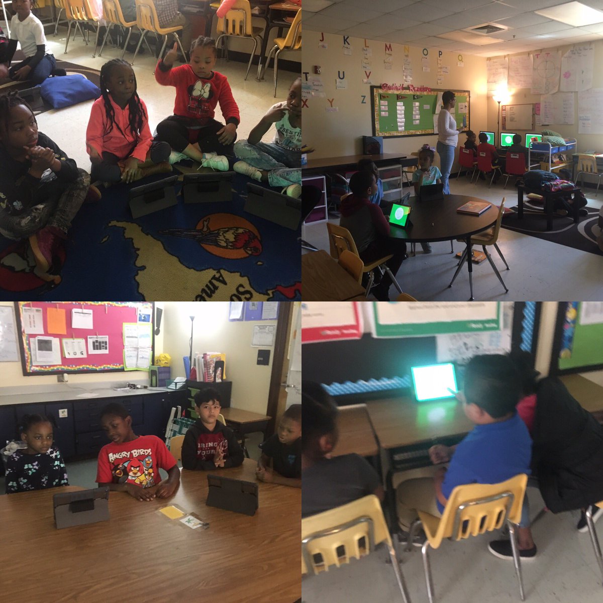 teacher_drews's tweet photo. @nearpod #CollaborateDay had a blast showing off what these second graders can do and working with a future batch! Nice work first grade @LaraundeB! @heritagejaguars #goodteachingmatters https://t.co/kBgPsgQS0Q