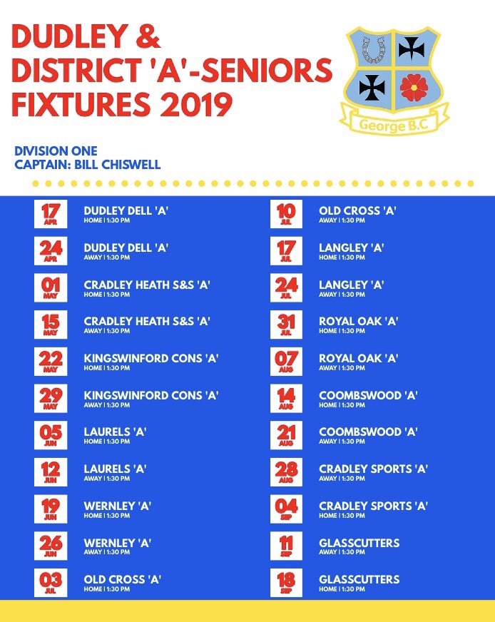 thegeorgebc's tweet photo. Dudley League Fixtures 2019 https://t.co/MR8HmQ87DI