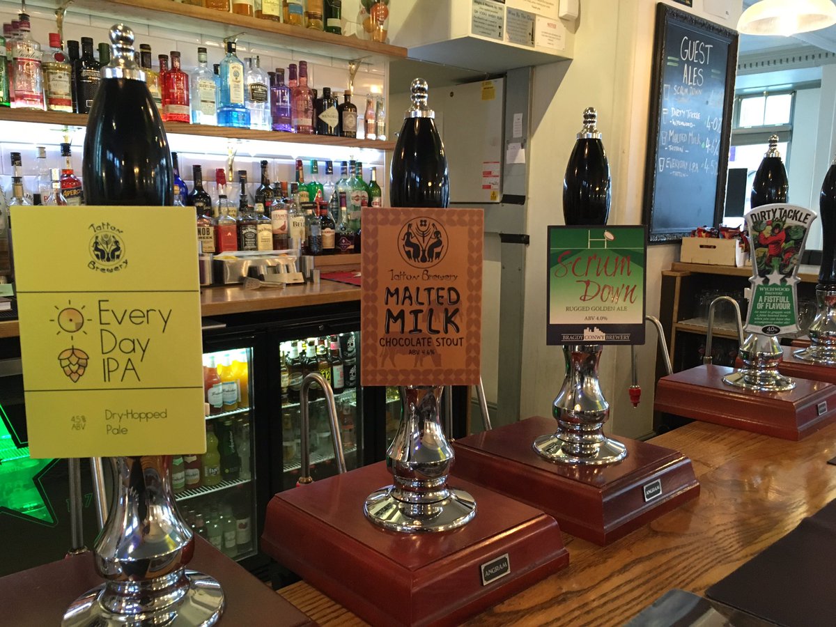 TheStationCB's tweet photo. Some delicious Ales for you heading into the weekend! Two from @TattonBrewery : Every Day IPA-dry hopped pale ale &amp; Malted Milk Chocolate Stout!
@ConwyBrewery: Scrum down-golden ale.
@WychWoodBrewery : Dirty Tackle-A bitter, Amber treat! #realale https://t.co/0QI3Oi2p3c