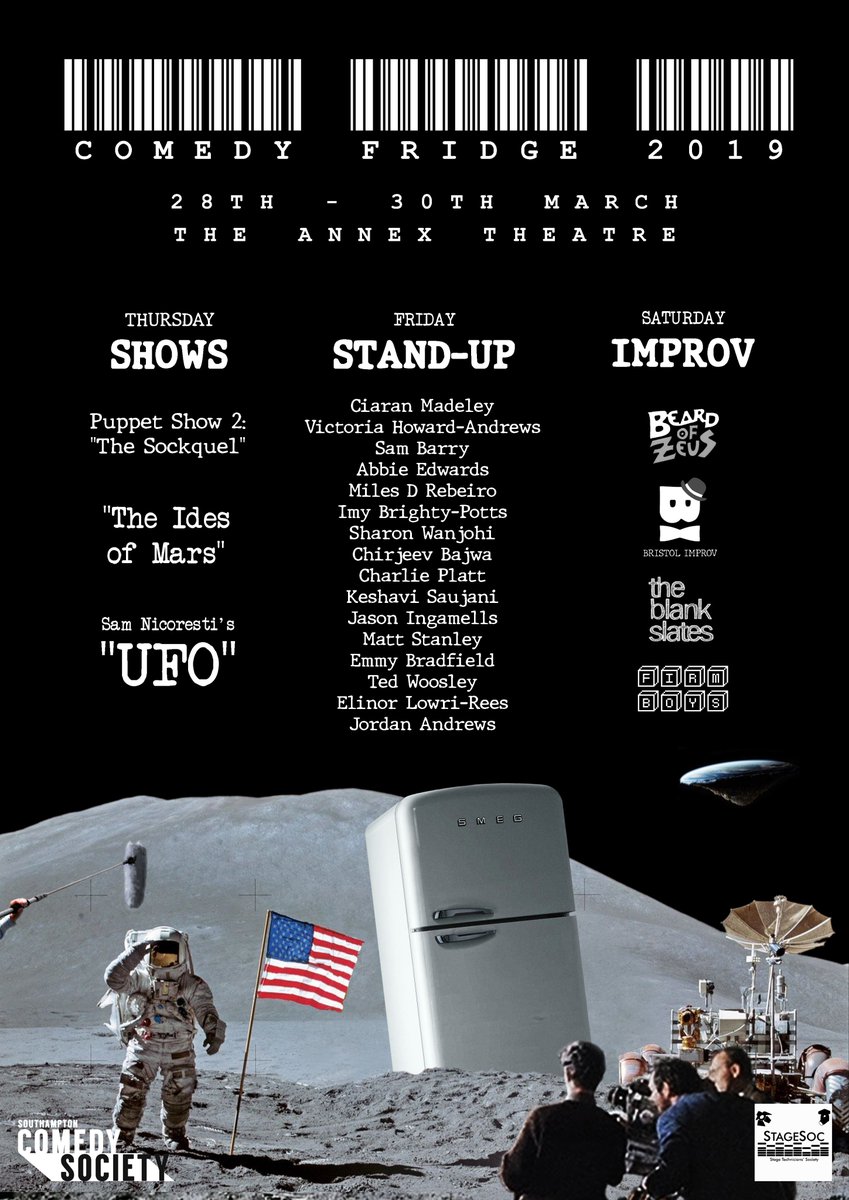 TheAnnexSoton's tweet image. Tonight is the first night of the Comedy Fridge 2019. A three day festival of comedy featuring sketches, shows, stand up and improv from so many amazing performers. A three day pass is just £10.

facebook.com/events/2197881…