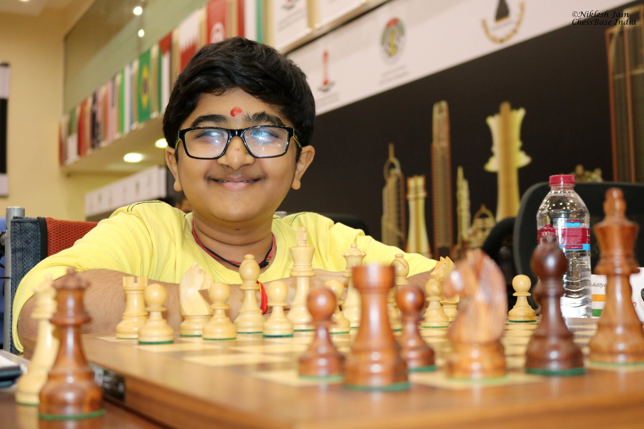 Sharjah Masters on X: 13 Years old Aditya Mittal outplayed GM Pouya Idani  in Round 7 of Sharjah Masters 2019 #SharjahMasters   / X