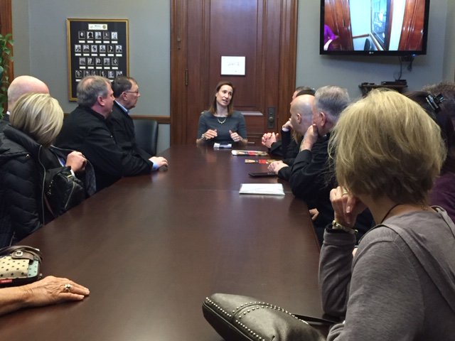 RestaurantsAct's tweet photo. Staff from @RoyBlunt's office met with members of @MOrestaurants today about showing their commitment to the restaurant industry in #Missouri. #ServingOurFuture #PAFC19 https://t.co/oVO20FBrBe
