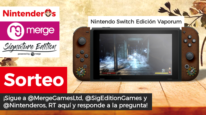 Nintenderos's tweet photo. ¡Sorteamos esta Nintendo Switch!

➡️ Sigue a @MergeGamesLtd, @SigEditionGames y @Nintenderos
➡️ RT aquí
➡️ Responde en un tuit a la pregunta "¿Cuánto tardaron en portear Vaporum a consolas?" ¡Tienes la respuesta aquí: https://t.co/zBYs2DKMOn!

¡Suerte! - https://t.co/XgCccBcSll https://t.co/6MxuztaUcX