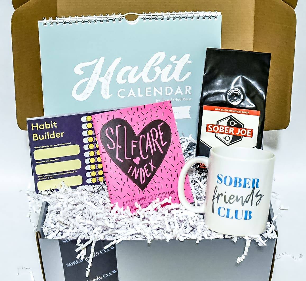 soberfriendsclb's tweet photo. @millypilly83 @ownsobriety Thank you for your interest!  Our boxes contain self-care products, sober support products, and alcohol-free beverages to try.  Here's a look at some of our past boxes... https://t.co/FmLXBqWK8r