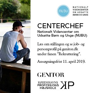 kbhprof's tweet photo. Motiveres du af at gøre en forskel for udsatte børn og unge? Kan du være primus motor i udviklingen og formuleringen af forskningsprojekter – og i fundraisingen hertil? @nubudk søger en ny centerchef #jobdk #lederchat
https://t.co/ZeNS4DKt19 https://t.co/1B9qEIGYDX