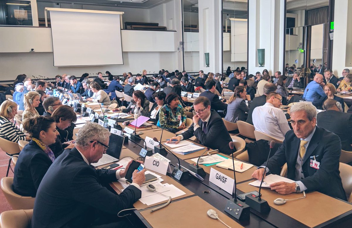 gaisf_sport's tweet photo. GAISF is today attending the CIGEPS session at the @UN offices in Geneva, working hard to promote #sport as a tool for #peace and #development around the world @UNESCO https://t.co/LMNLF4LaXA