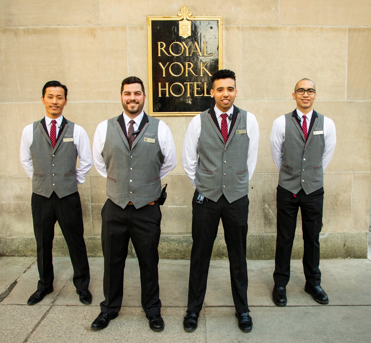 FairmontRYH's tweet photo. Since 1929, the Fairmont Royal York doormen have welcomed royal guests, heads of state, celebrities, and millions of other guests. Share your favourite #RYH90 moments for a chance to win a BIG giveaway for our June 90th anniversary. More details coming soon.  #RYHTransforms https://t.co/gu9wgioWzg