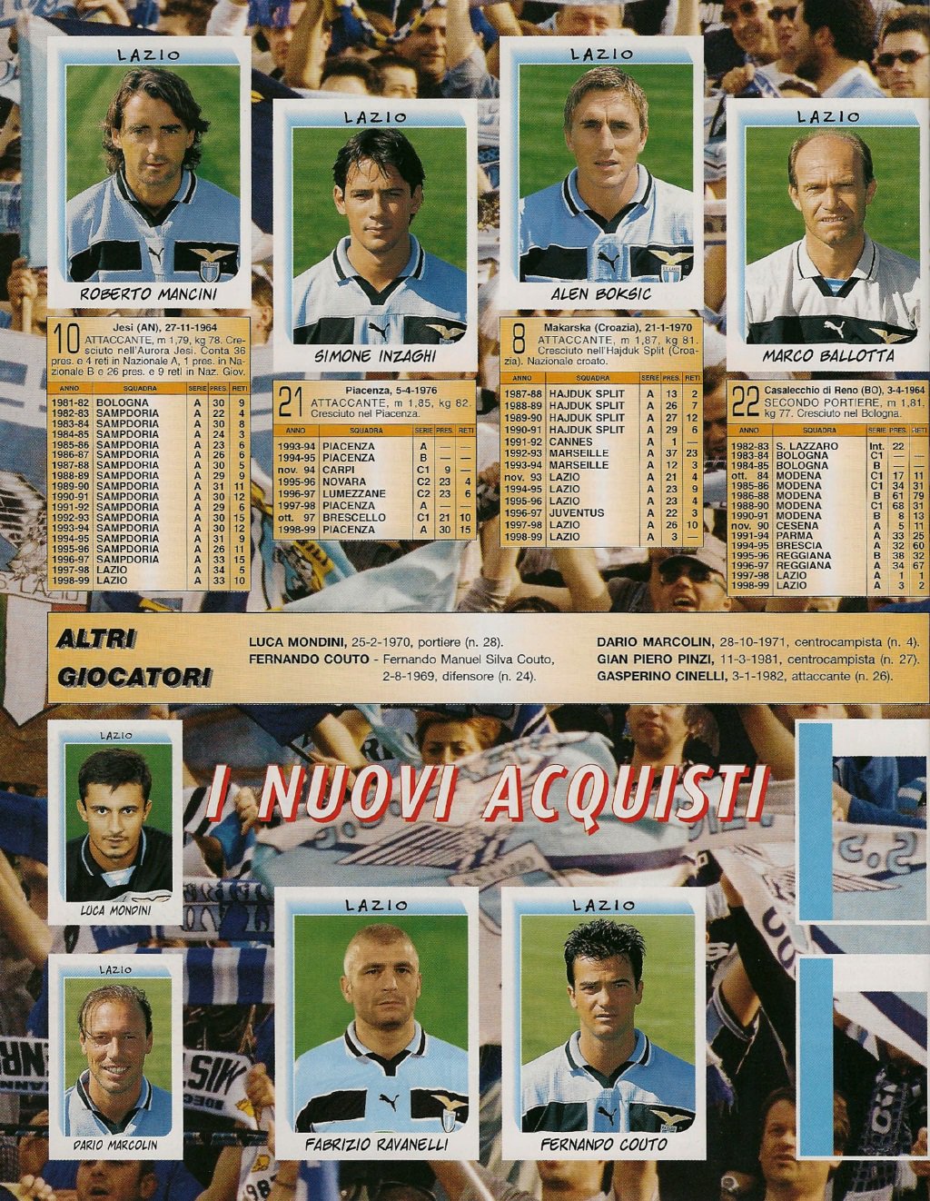 Panini Calciatori The Collection Complete 1991-92 1992 Journal