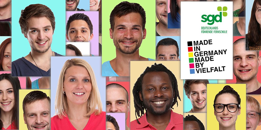 #Rassismus und #Fremdenfeindlichkeit haben bei uns keine Chance! Darum ist die <a href="/SGD_Fernstudium/">Studiengemeinschaft Darmstadt</a> Teil der bundesweiten Kampagne #MadeinGermany #MadebyVielfalt für ein weltoffenes Deutschland. bit.ly/2UXejqd