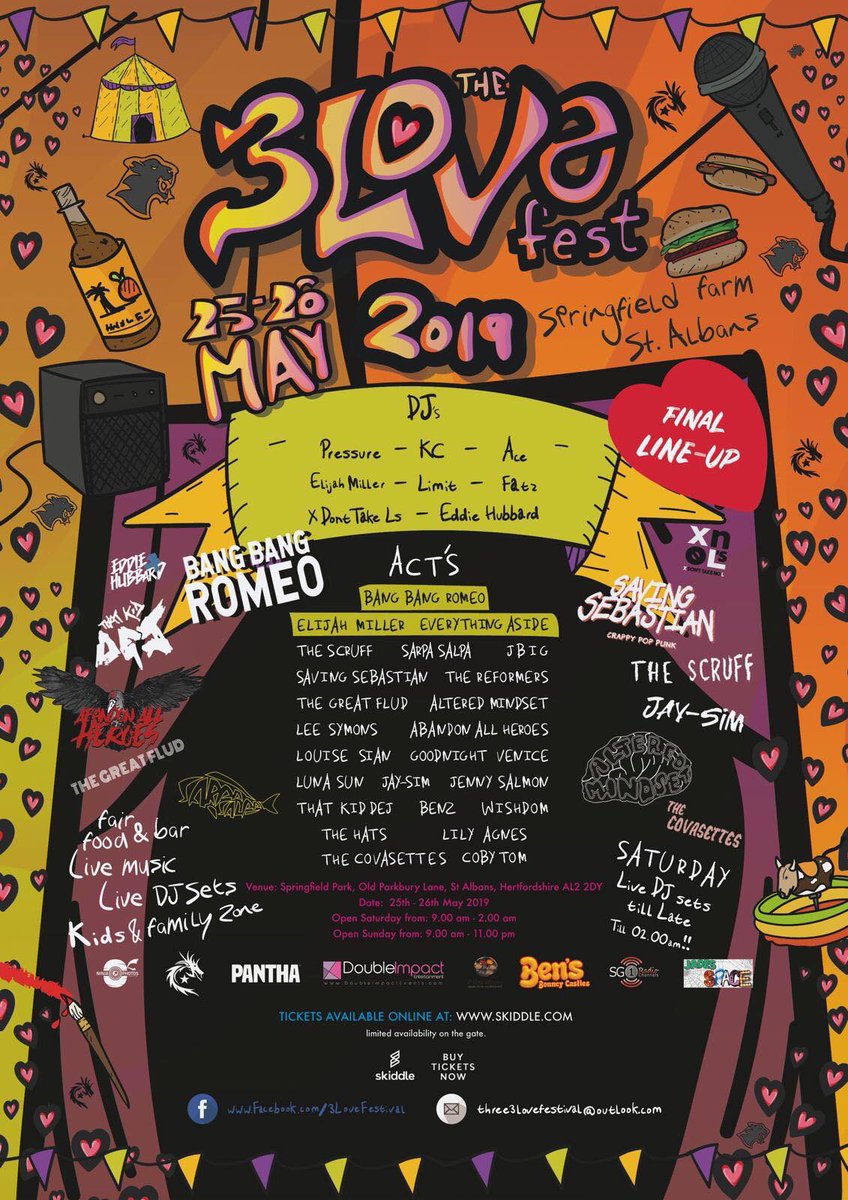 How about this!! 3 Love Festival lineup is finalised, and we cannot wait for this! Gonna be an awesome couple of days! Let us know if you want a ticket