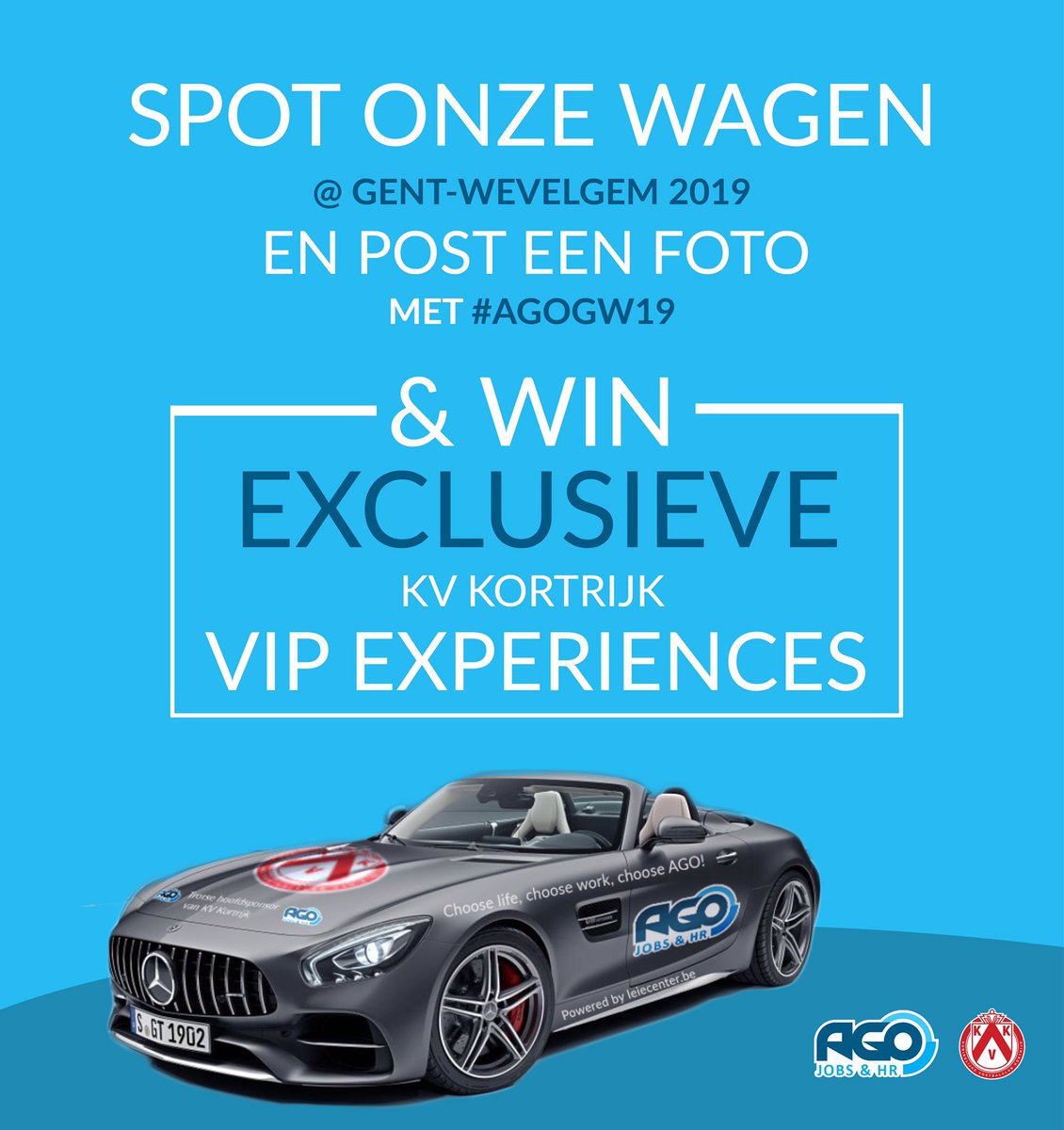 ago_jobs's tweet photo. Nog 3 keer slapen en daar is @GentWevelgem 🚴🏼‍♂️

Spot jij onze wagen in de publicieitskaravaan? Neem een foto en post deze met #AGOGW19 📸

Win fantastische prijzen! 
⚽️ 10 KVK-group experiences
⚽️ 12 KVK VIP-experiences
⚽️ 2 KVK-wieleroutfits https://t.co/U0VmvFlGVU