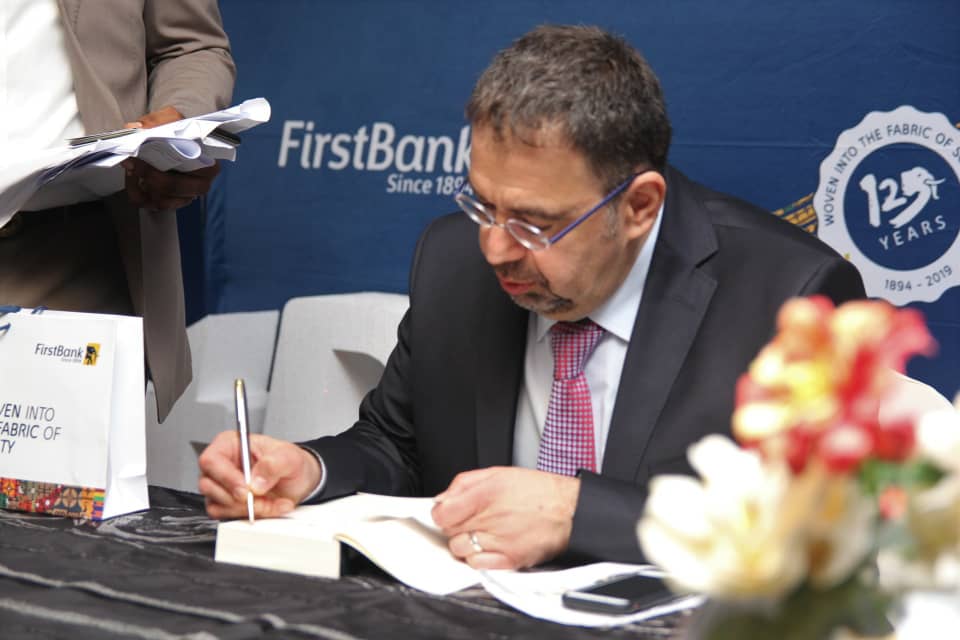 FirstBankngr's tweet photo. Renowned Professor of Economics at MIT, Boston, USA; Author of “Why Nations Fail”; and keynote speaker for the 125th Anniversary Lecture, Prof. Daron Acemoglu during the book signing session.
#FirstBankConversations
#WovenintotheFabricofSociety
#BeyondComparison
#FirstBankat125 https://t.co/veGiJWT0DX