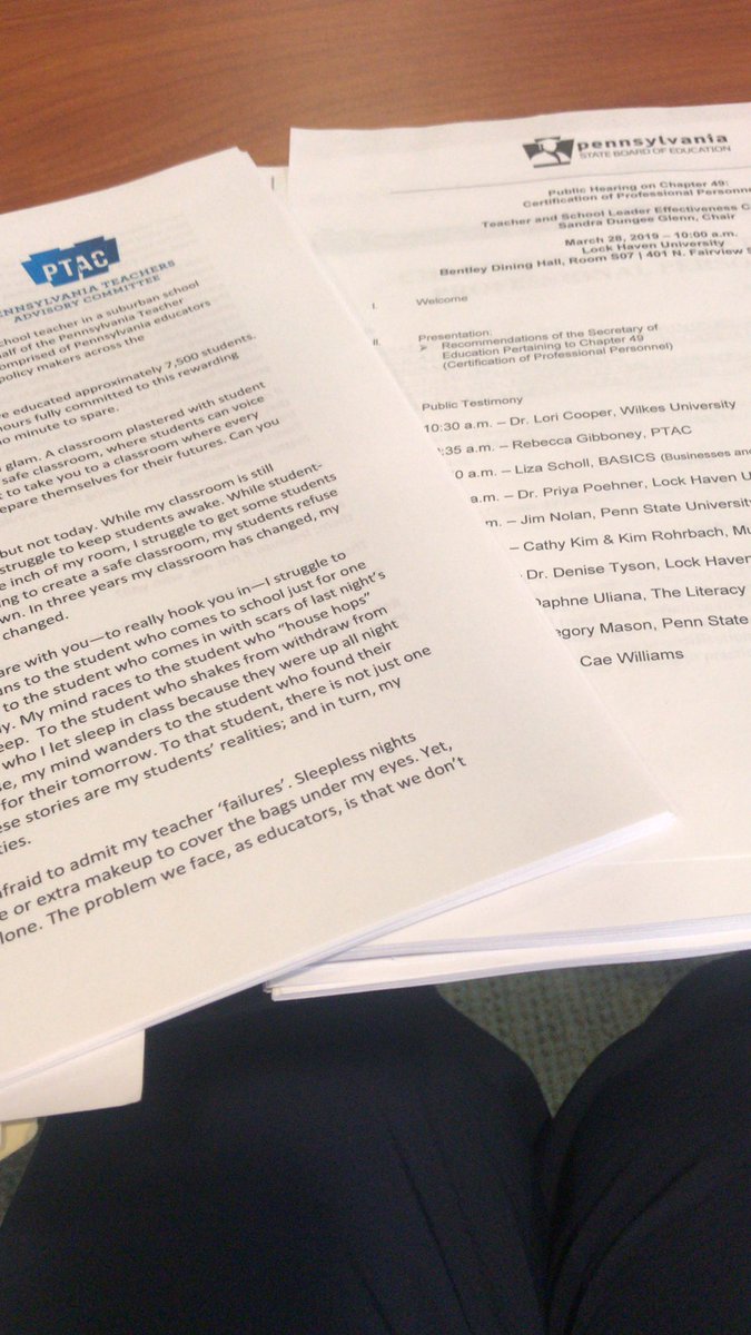 Excited to have the chance to share my narrative on behalf of educators across PA through <a href="/PTACVoice/">PTAC</a> today with the state board of education <a href="/PADeptofEd/">PA Department of Education</a>! Want to share your narrative? Consider joining <a href="/PTACVoice/">PTAC</a>!!!